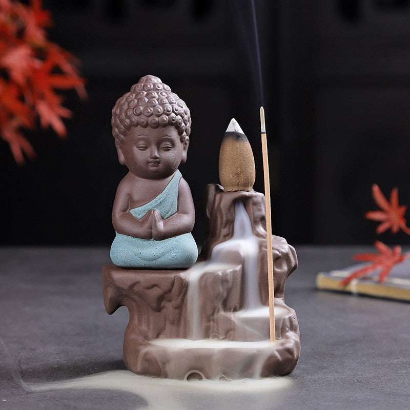 "Little Buddhist Monk" Ceramic Censer