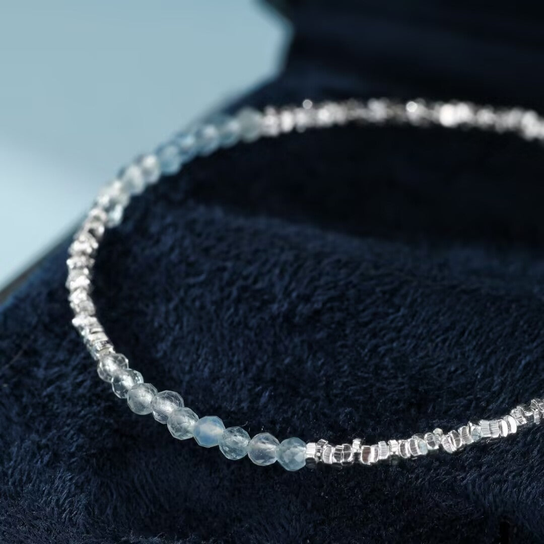 Aquamarine Bracelet – Morning Mist, Sterling Silver 925