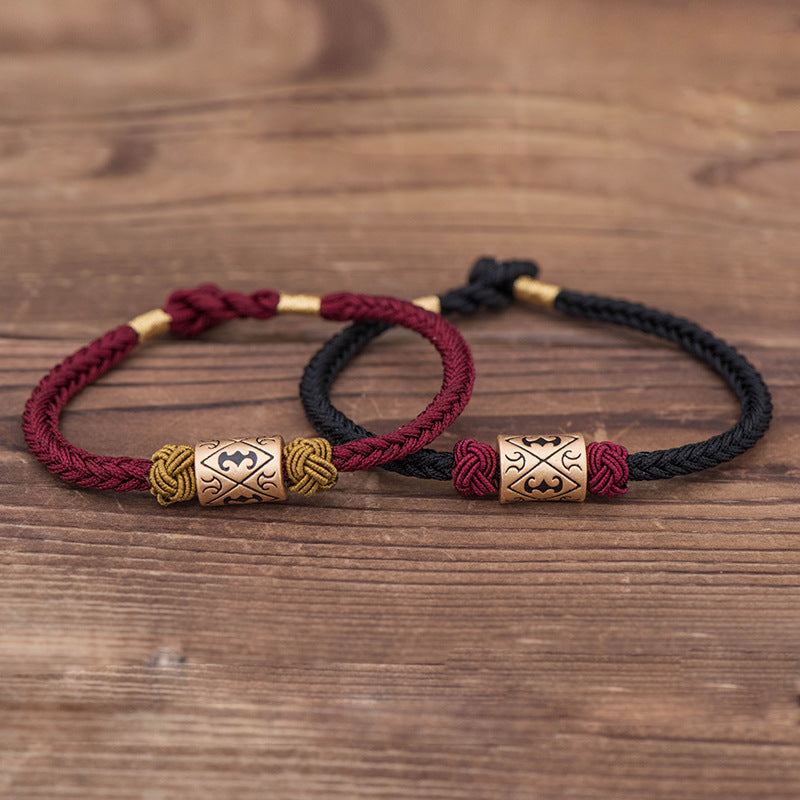 Bracelet Couple en Fil Rouge – Pareja, Argent