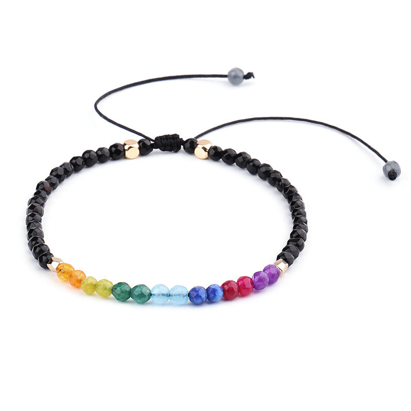 Bracelet 7 Chakras – Alignement, Pierres Naturelles