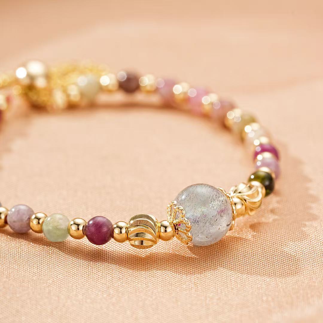 Bracelet Tourmaline et Labradorite – Reflets de Sérénité