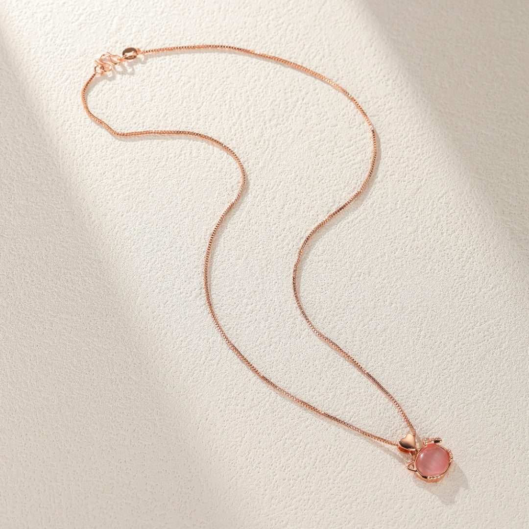Collier Enfant Quartz Rose – Amour Kitty