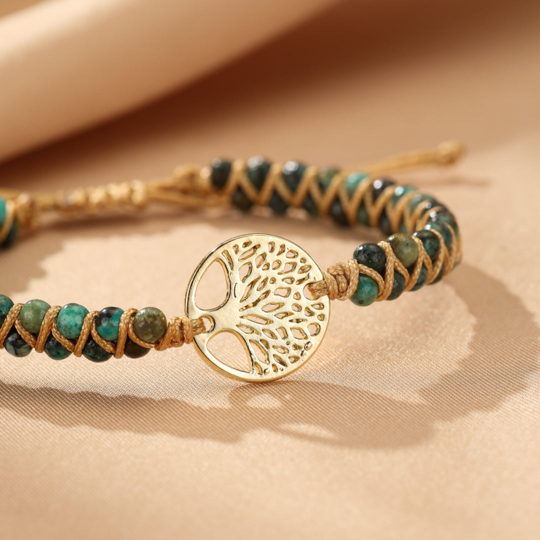 Bracelet Arbre de Vie Jaspe Africain - Bonheur
