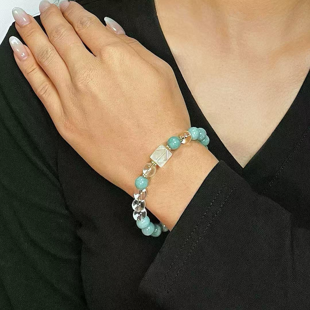 Bracelet Jade et Cristal de Roche – Clarté Céleste