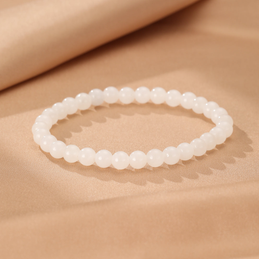 Bracelet Jade Blanc – Harmonie Intemporelle