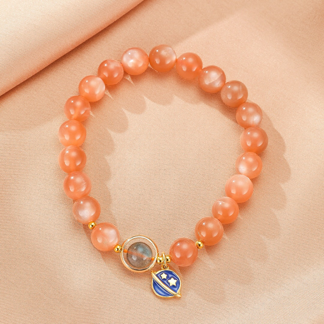 Bracelet Pierre de Soleil et Pierre de Lune – Harmonie Cosmique