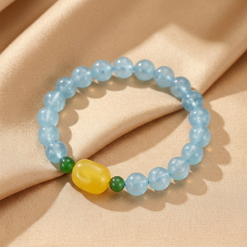 Bracelet Aigue Marine – Douce Vague