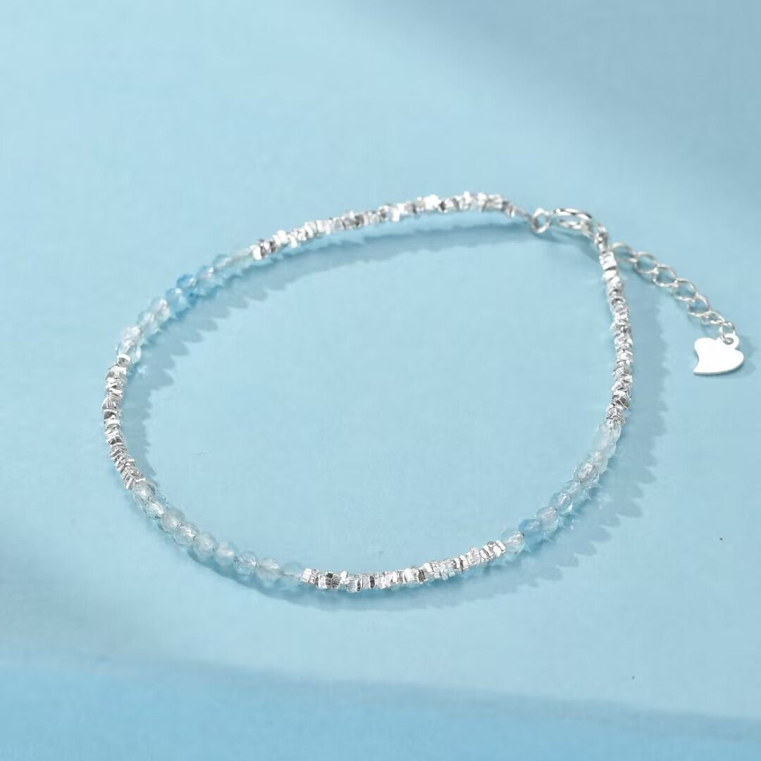 Aquamarine Bracelet – Morning Mist, Sterling Silver 925