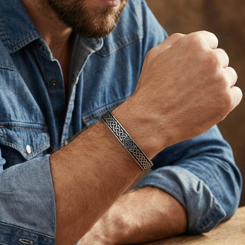 Bracelet Viking Jonc - Nœud Viking Éternel
