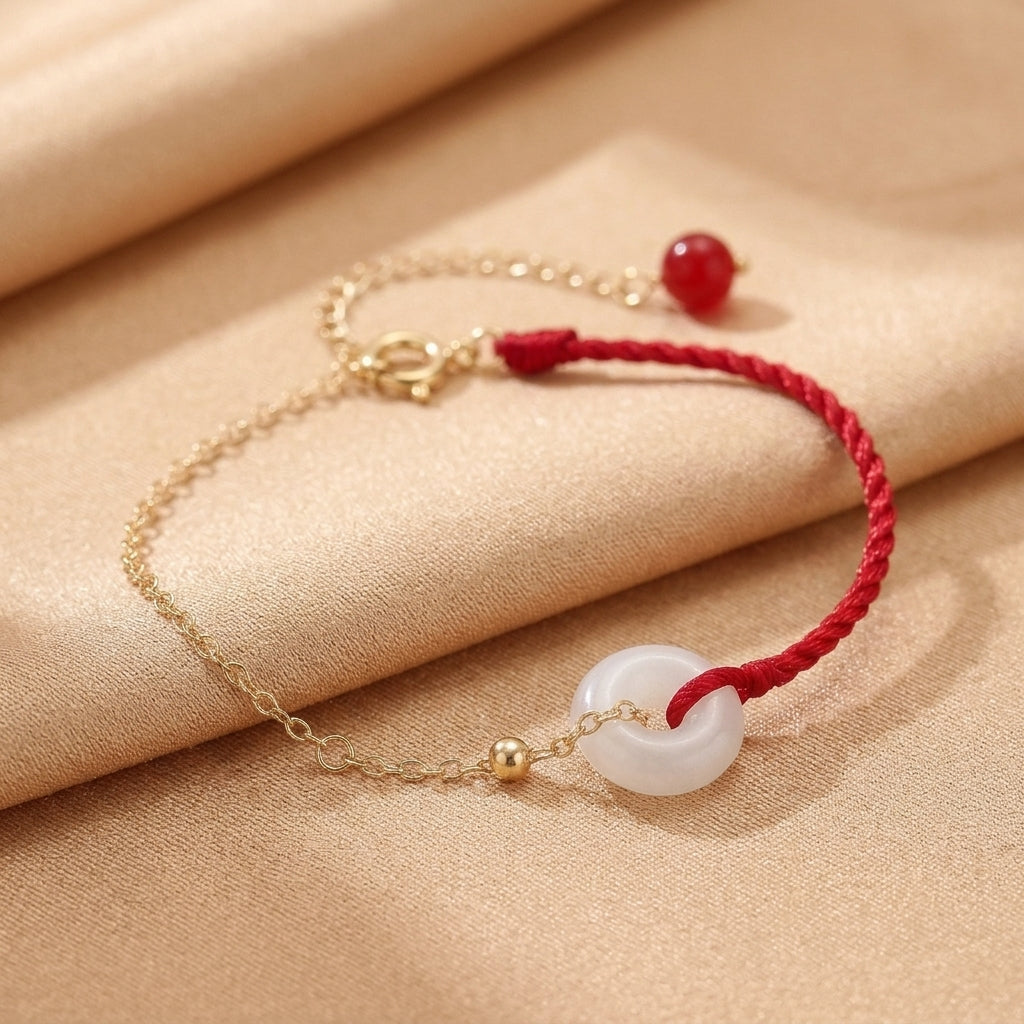 Bracelet Jade Blanc – Chemin de Chance