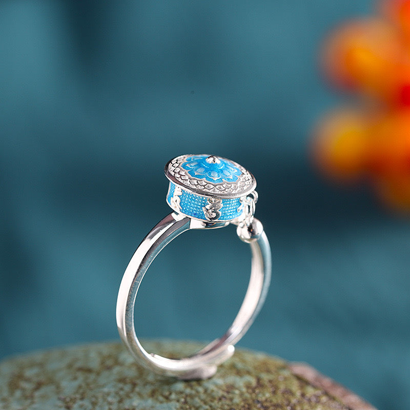 Bague Chakras Tournants – Sérénité Infinité, Argent