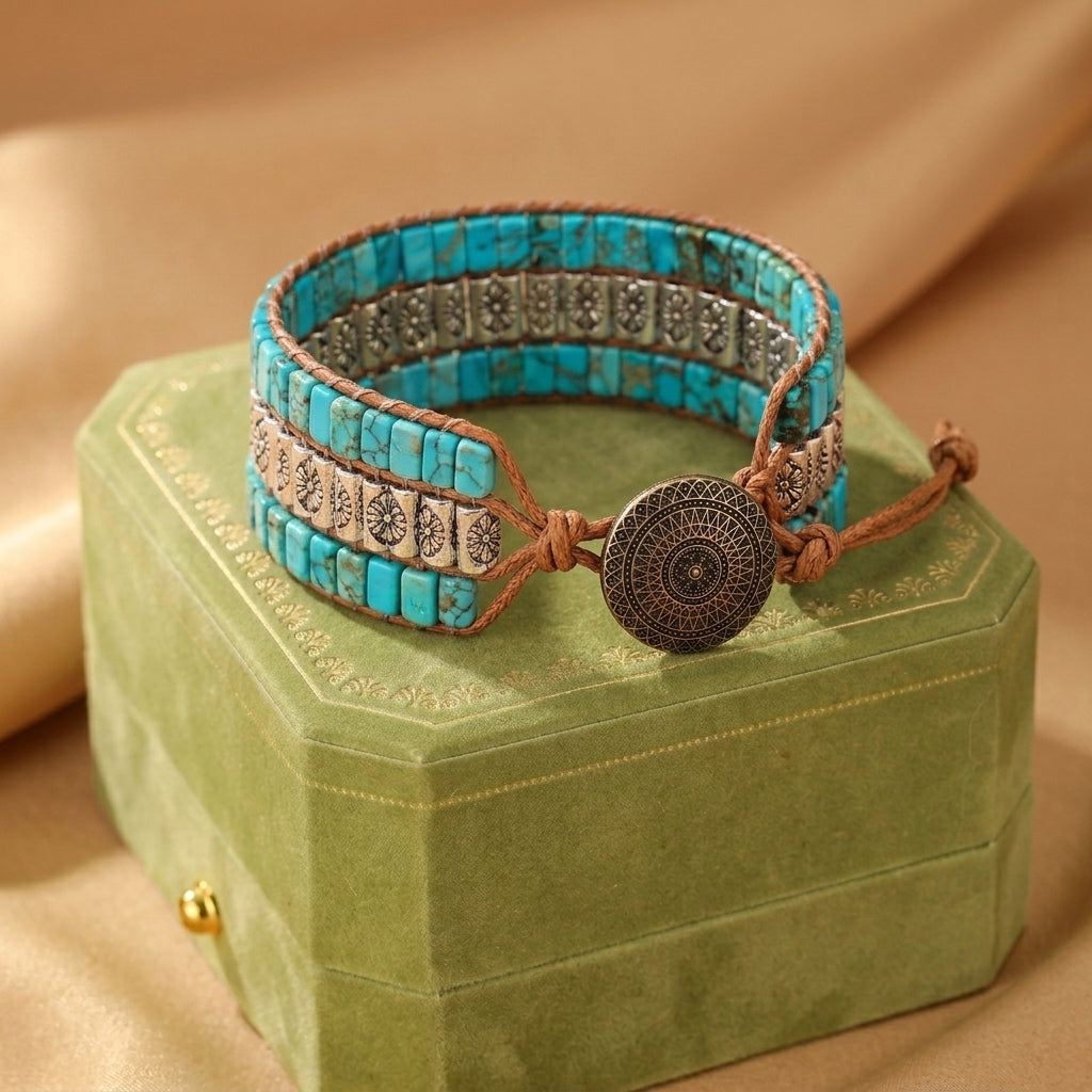 Turquoise Wrap Bracelet – Ethnic Imprint