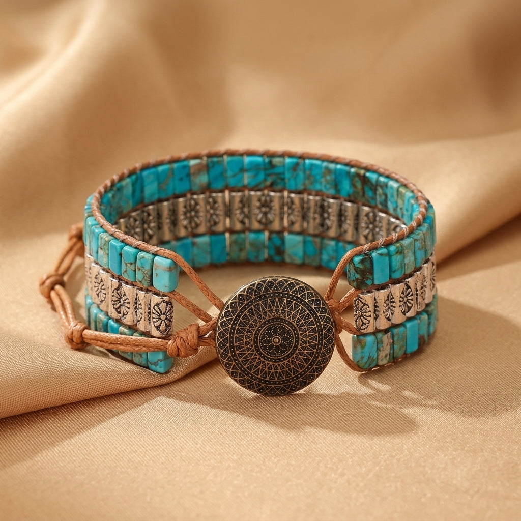 Turquoise Wrap Bracelet – Ethnic Imprint