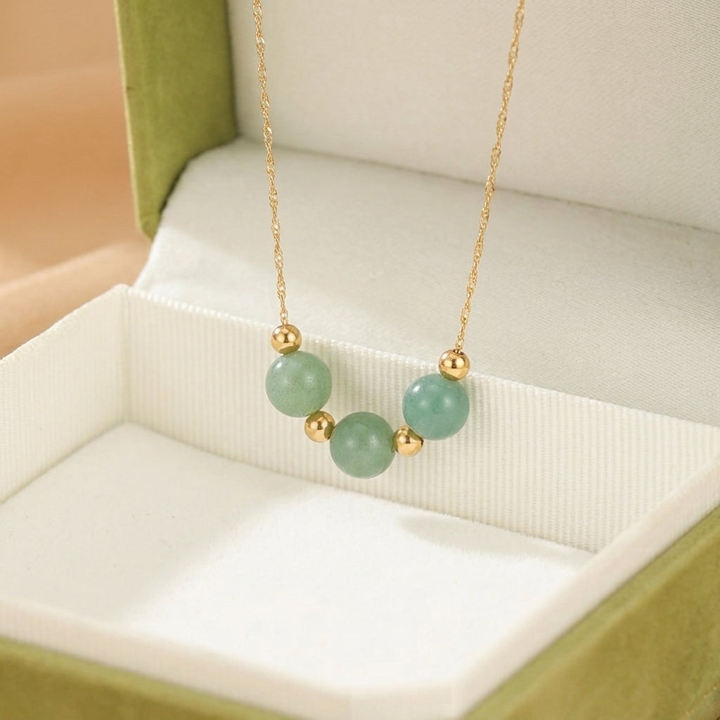 Collier Aventurine – Souffle Végétal