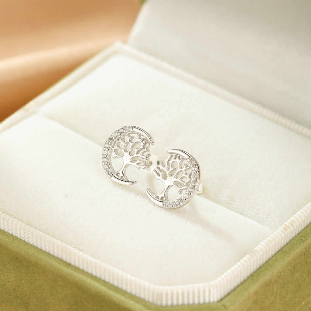 Boucles d'oreilles Arbre de Vie – Arbre Céleste, Argent S925