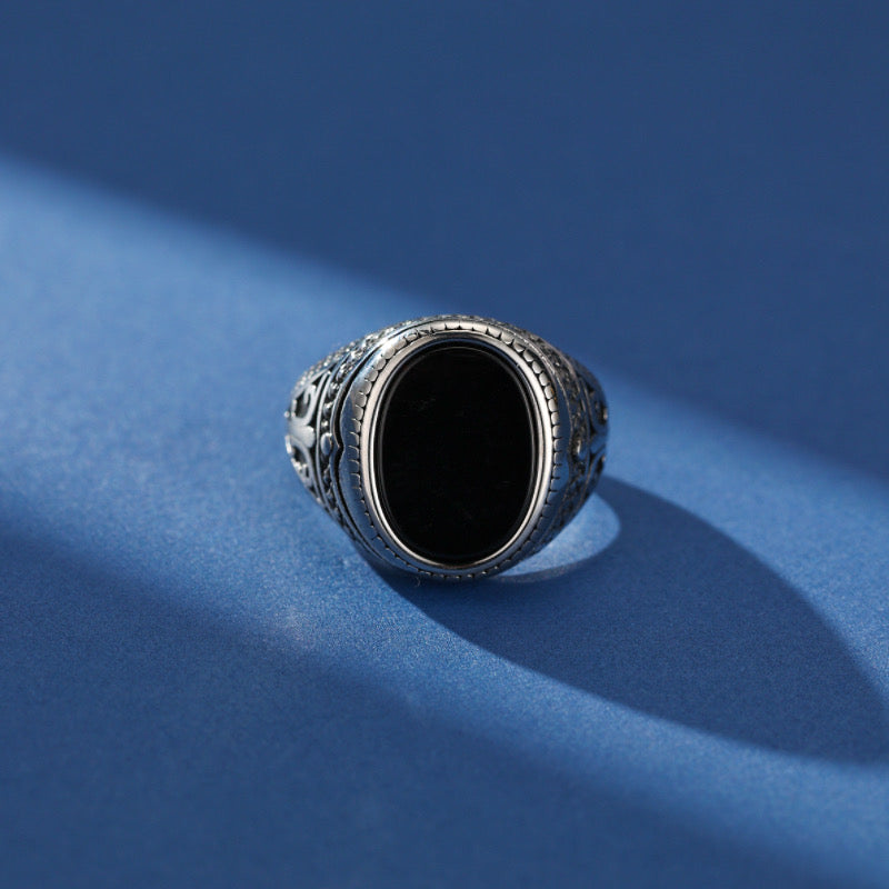 Bague Homme Onyx – Pouvoir Intérieur
