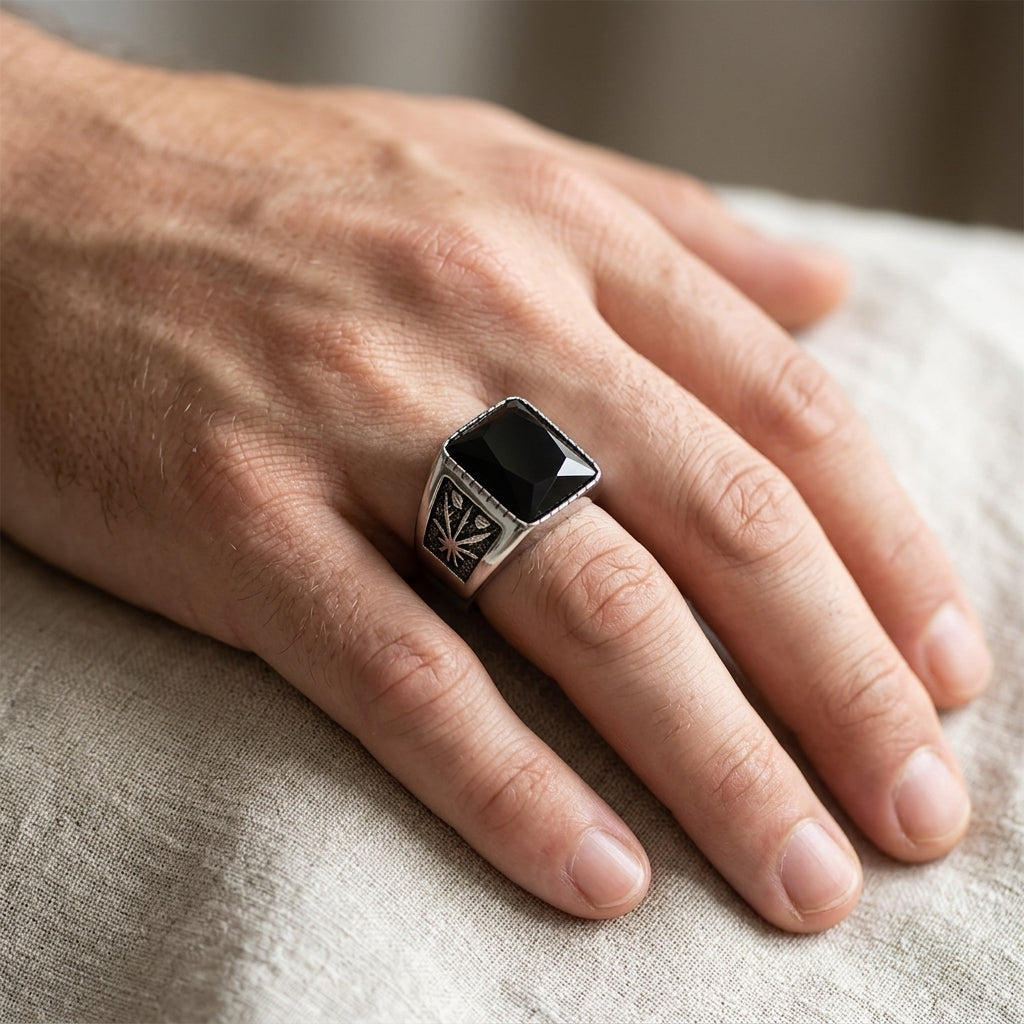 Bague Homme Onyx – Liberté