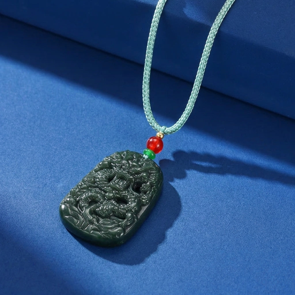 Collier Homme Jade Néphrite – Puissance Silencieuse