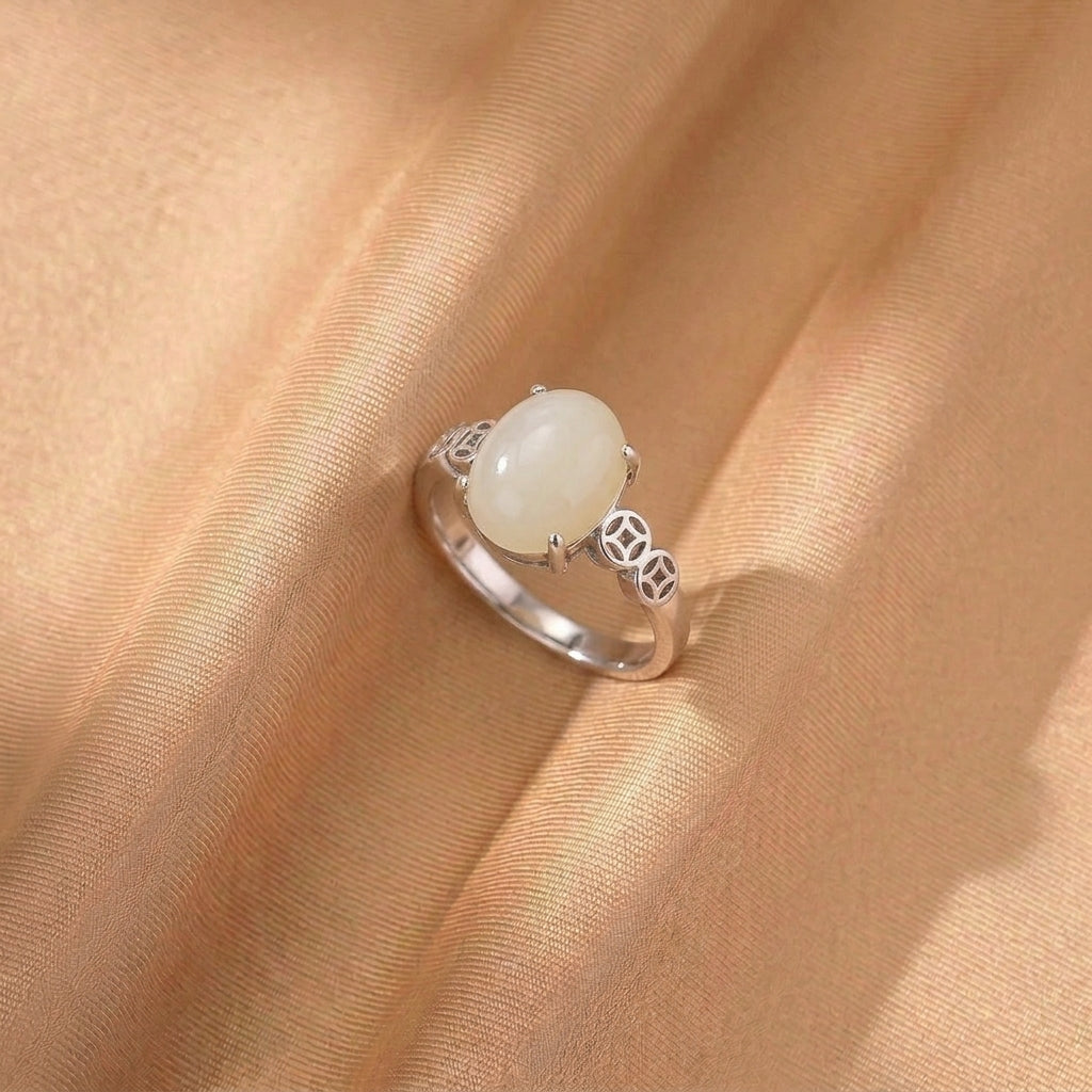 Bague Jade – Onde de Jade, Argent