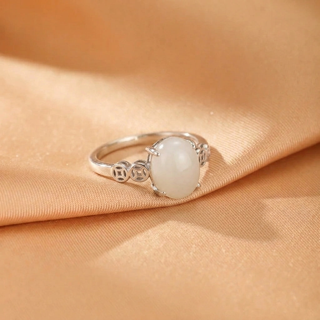 Bague Jade – Onde de Jade, Argent