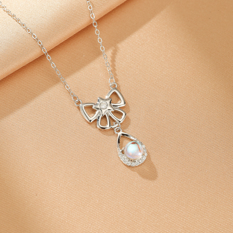 Collier Pierre de Lune – Rêve Sidéral, Argent