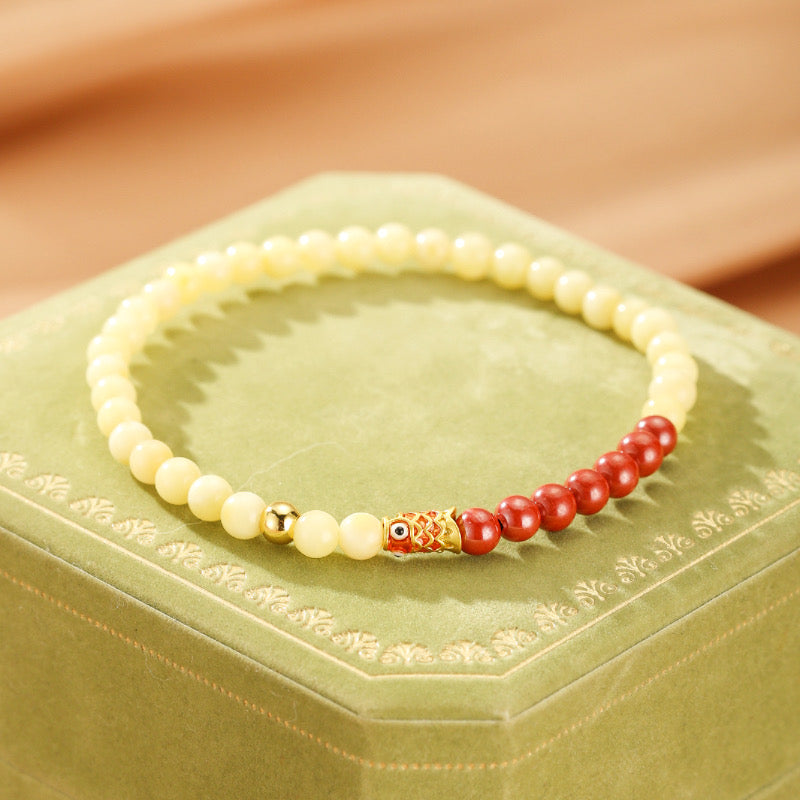 Bracelet Ambre et Cinabre – Carpe Joyeuse