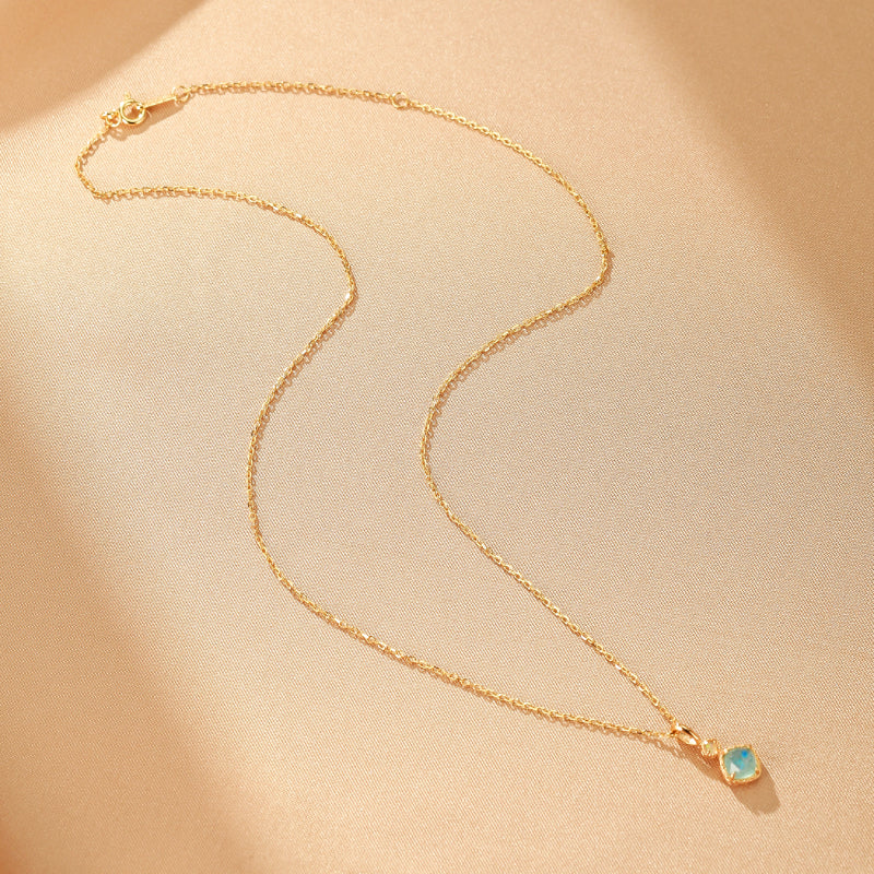 Collier Labradorite et Amazonite – Aura Protectrice, Argent Plaqué Or
