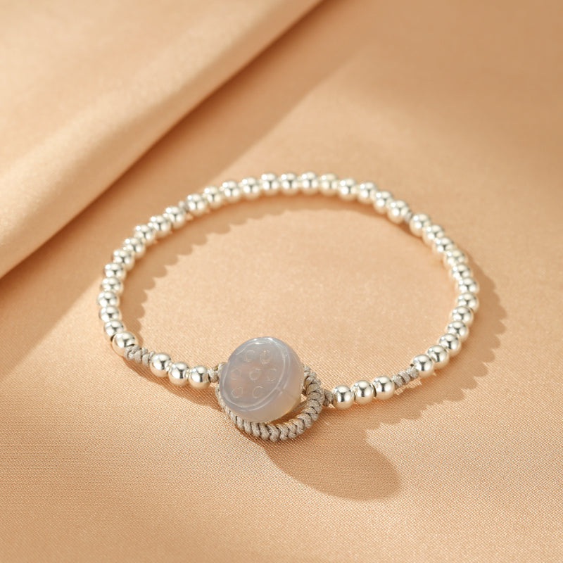 Bracelet Enfant – Graine de Lotus, Argent