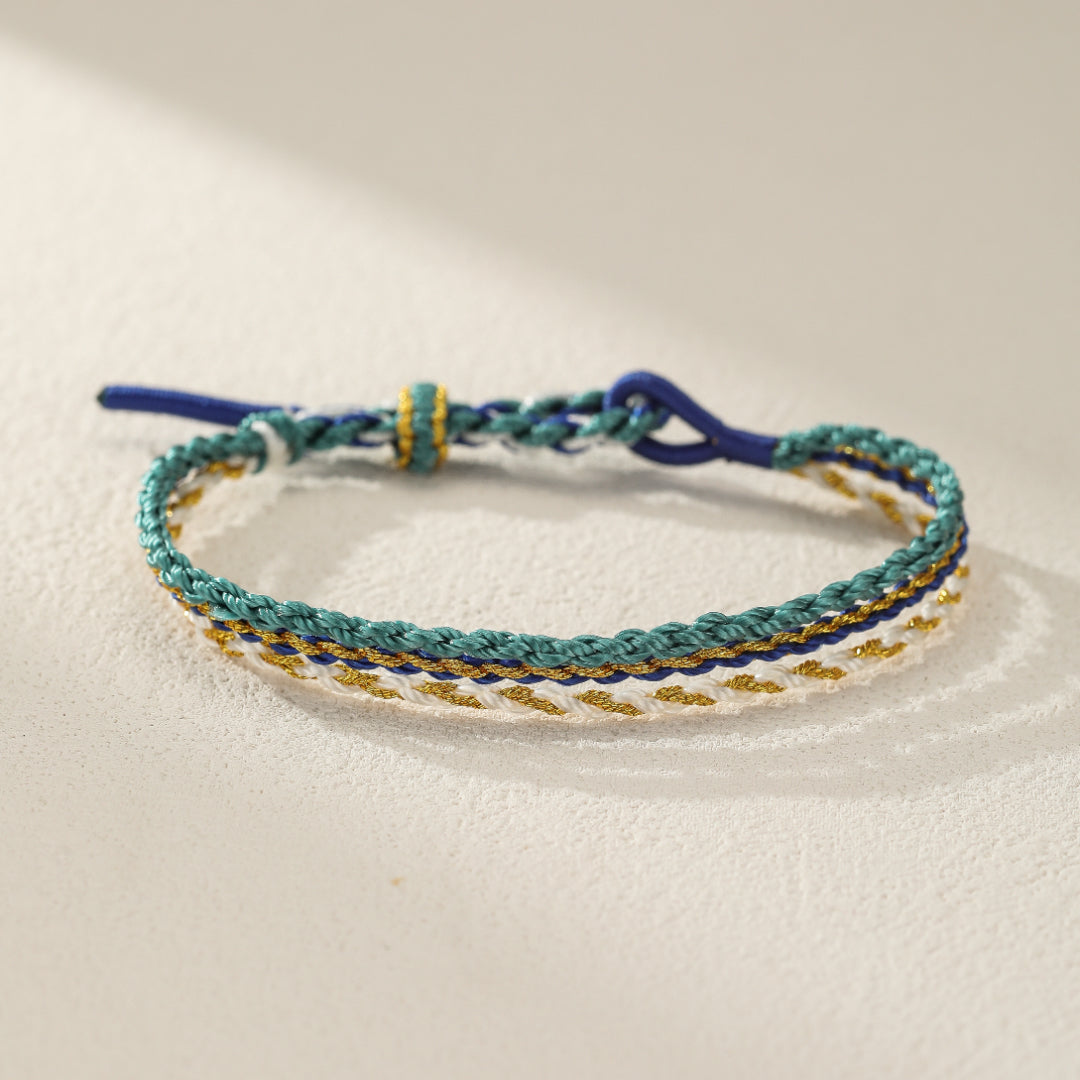 Bracelet Enfant Tressé – Arc-en-Ciel Chanceux