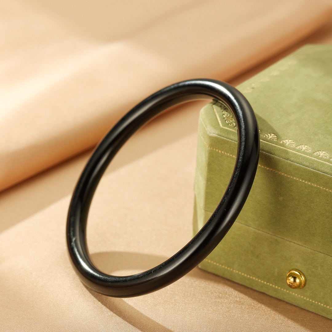 Bracelet Jonc Jade Néphrite – Éclipse Protectrice