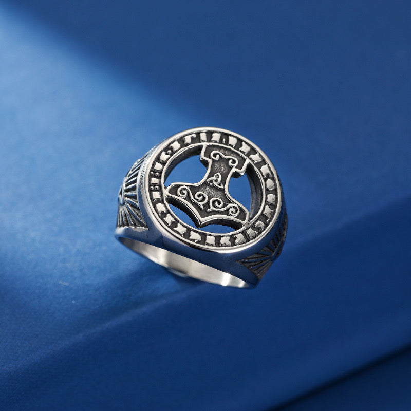 Bague Homme Viking – Marteau Protecteur