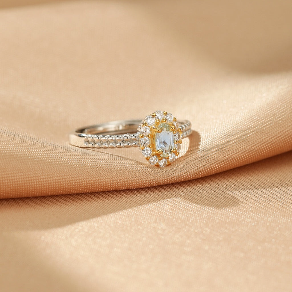 Bague Aigue-marine – Sérénité Céleste, Argent 925
