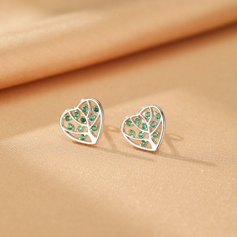 Boucles d'Oreilles Arbre de Vie – Arbre d'Amour, Argent 925