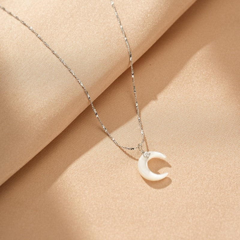 Collier Lune Nacre – Cycle Sacré Argent