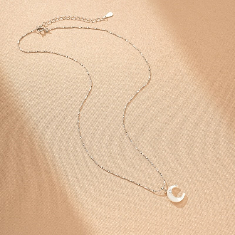 Collier Lune Nacre – Cycle Sacré Argent