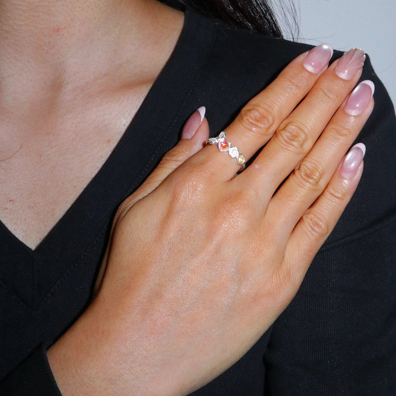 Bague Pierre de Lune – Fleur de Lune, Argent