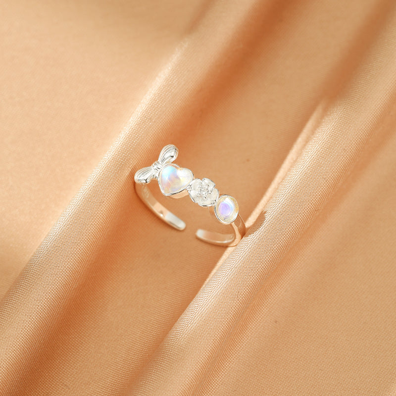 Bague Pierre de Lune – Fleur de Lune, Argent