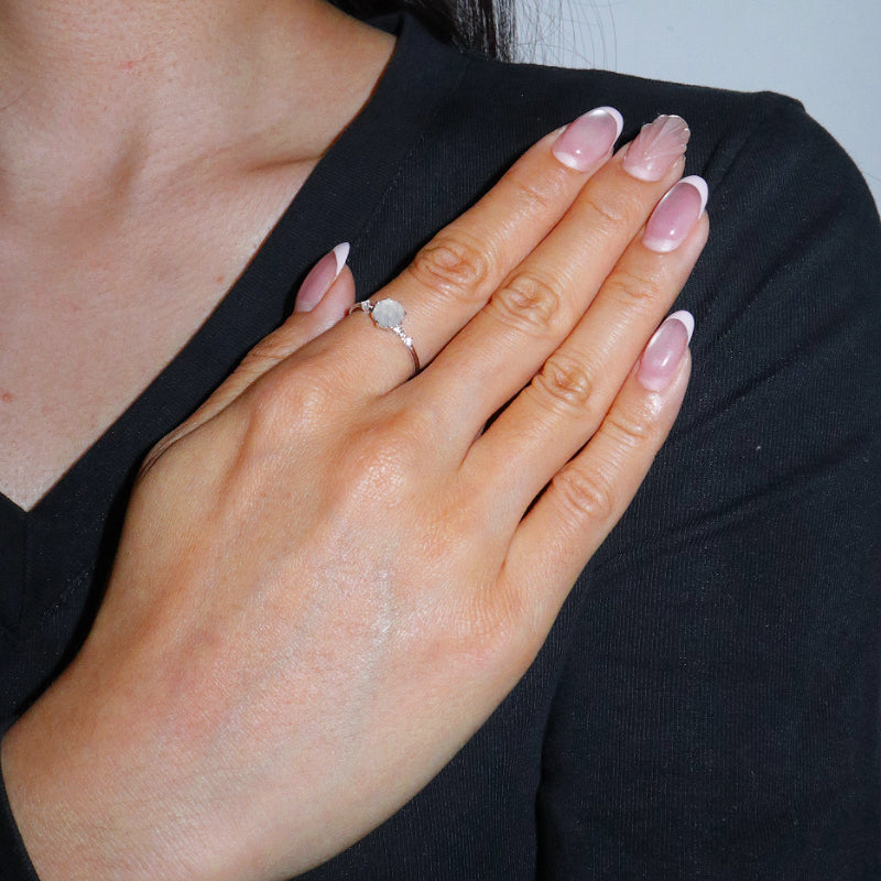 Bague Aigue marine – Tranquillité Marine, Argent 925