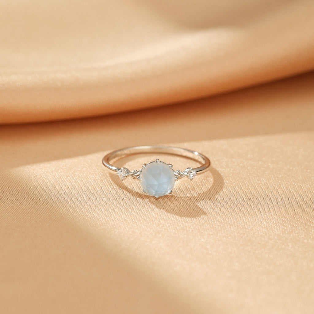 Bague Aigue marine – Tranquillité Marine, Argent 925