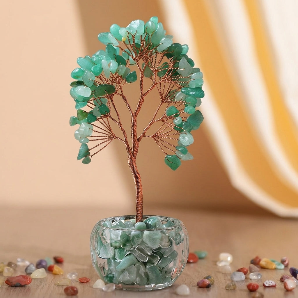 Arbre de Vie Fluorite, Améthyste, Citrine, Quartz Rose – Harmonie Cristalline