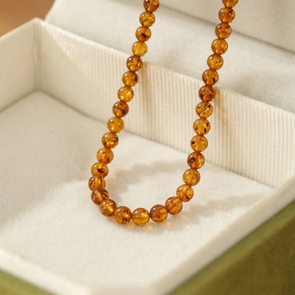 Collier Ambre – Lumière Ancestrale