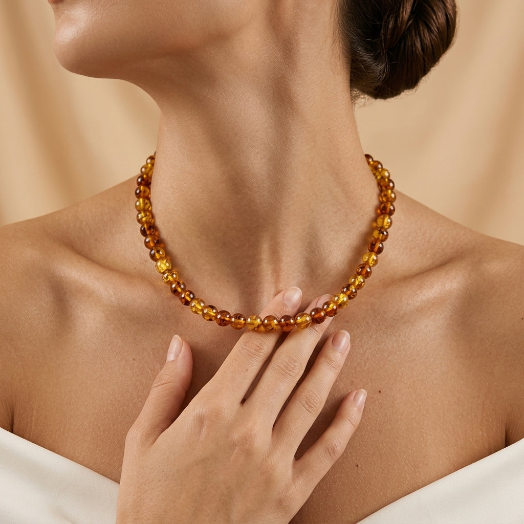 Collier Ambre – Lumière Ancestrale