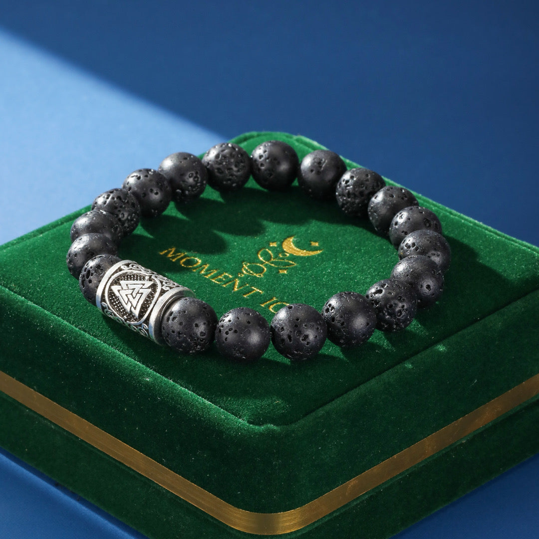 Viking Lava Stone Bracelet – Raw Power