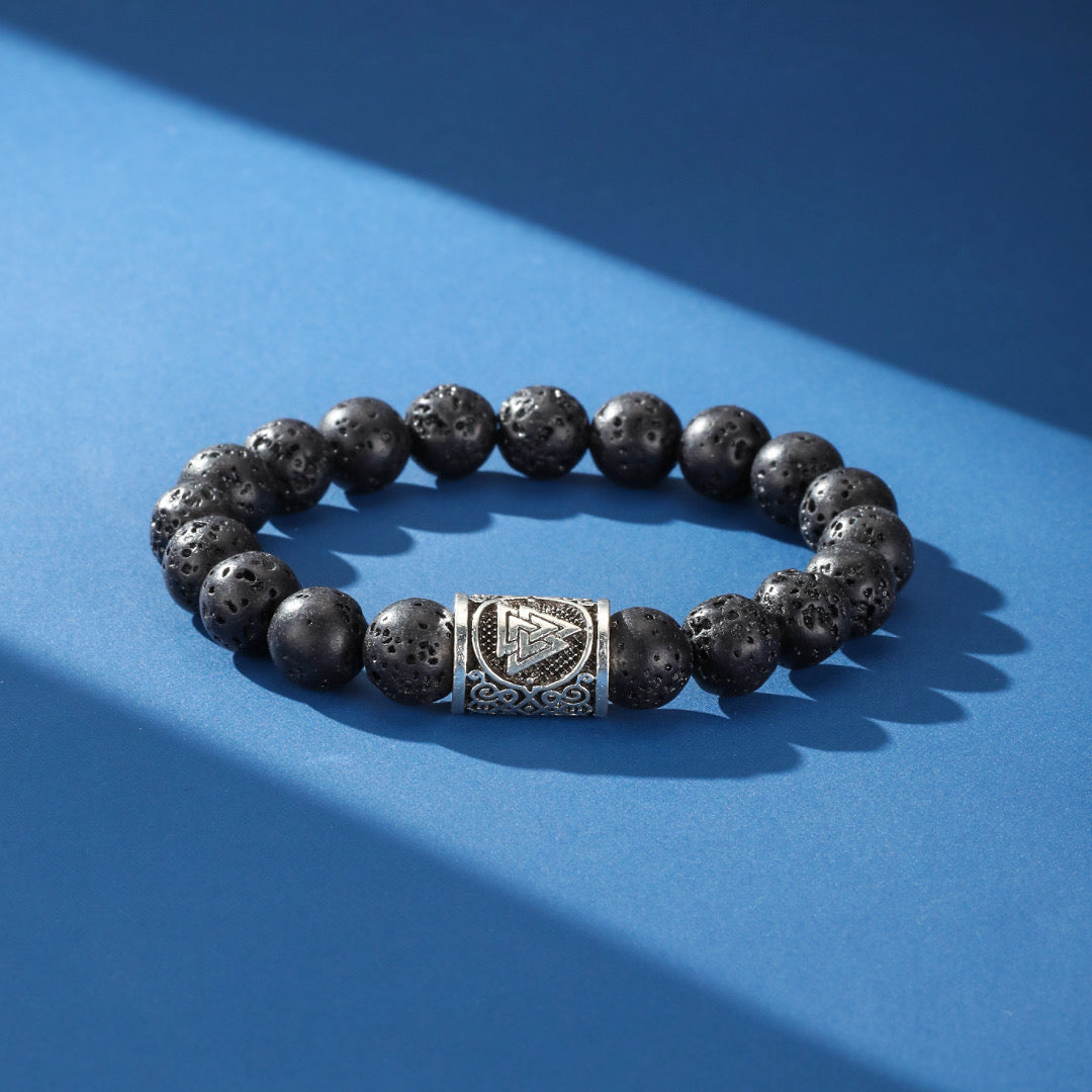 Viking Lava Stone Bracelet – Raw Power