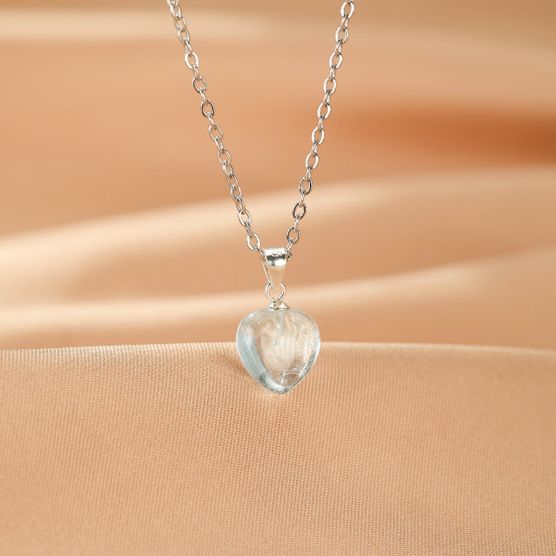 Collier Topaze – Cœur Céleste, Argent