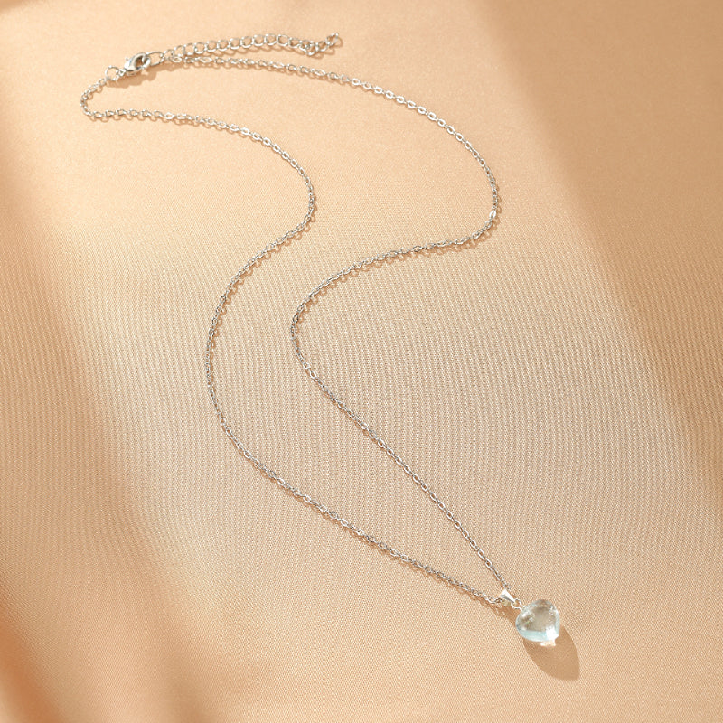 Collier Topaze – Cœur Céleste, Argent