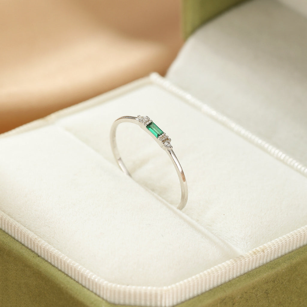 Bague Émeraude – Éclat Naturel, Argent 925