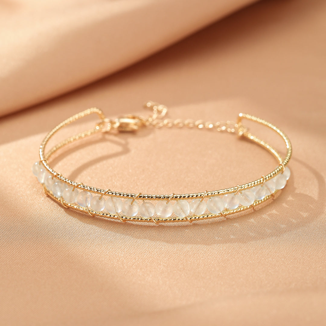 Bracelet Quartz Rose, Améthyste ou Aigue-Marine – Beauté Énergétique