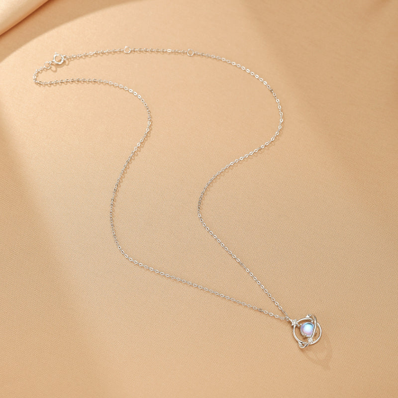 Collier Pierre de Lune – Rêve Céleste, Argent