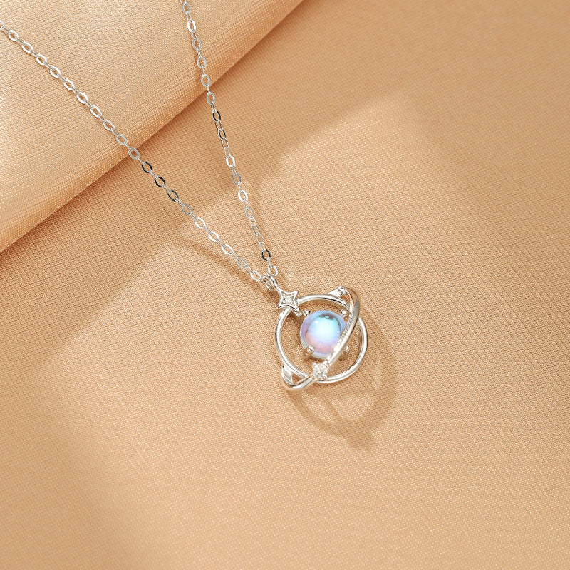 Collier Pierre de Lune – Rêve Céleste, Argent